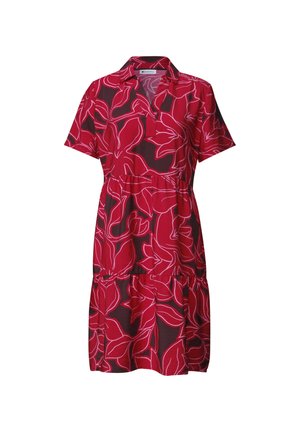Street One, KNIELANGES KLEID MIT KURZARM UND PRINT - Hverdagskjole - salsa red