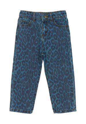 The New Siblings CARROT  - Jeans baggy - medium blue denim aop