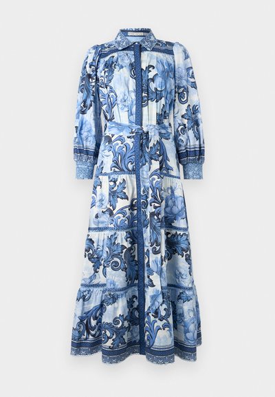 Alice + Olivia GENEVA TIERED BLOUSON SLEEVE MIDI DRESS - Särkkleit - scroll symphony