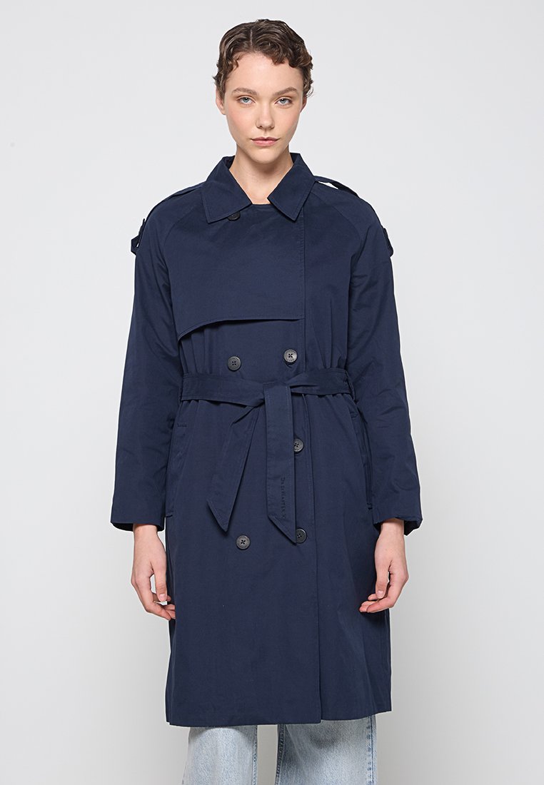 dreimaster Trenchcoat donkerblauw