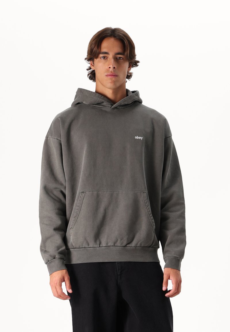 Obey Clothing LOWERCASE HOOD UNISEX - Sweatshirt - pigment digital black