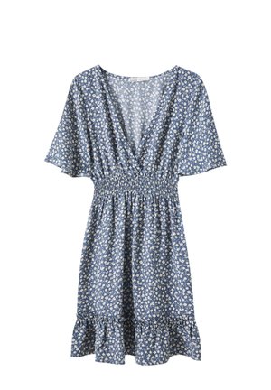 Day dress - mottled blue