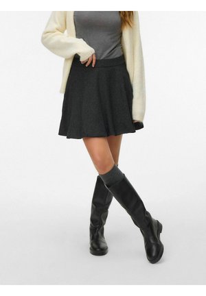 ROCK AWUTHALIA MITTLERE - Jupe trapèze - dark grey melange