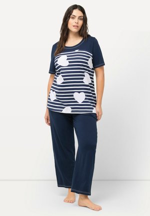 STRIPED HEART SHORT SLEEVE - Yöasusetti - night blue