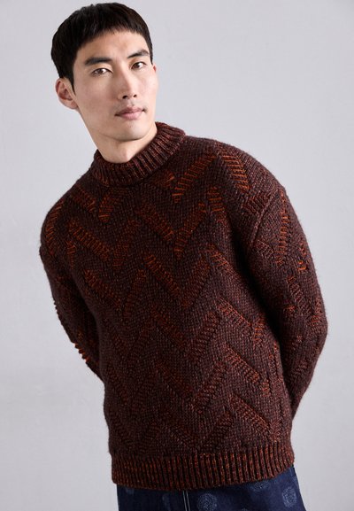 Henrik Vibskov FLAT CREWNECK - Strickpullover - brown
