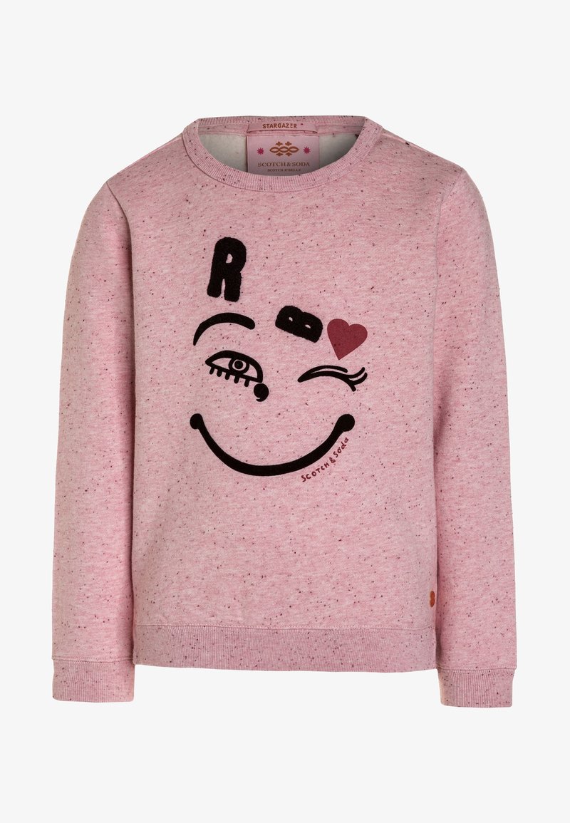 Scotch R'Belle CREW NECK WITH CHEST ARTWORK - Felpa - bubblegum melange