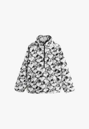 Next, REGULAR FIT - HALF ZIP BORG FLEECE - Fliisdžemper - cream snoopy