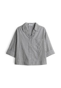LOOSE FIT STRIPES CHAMBRAY - Button-down blouse - olive leaf