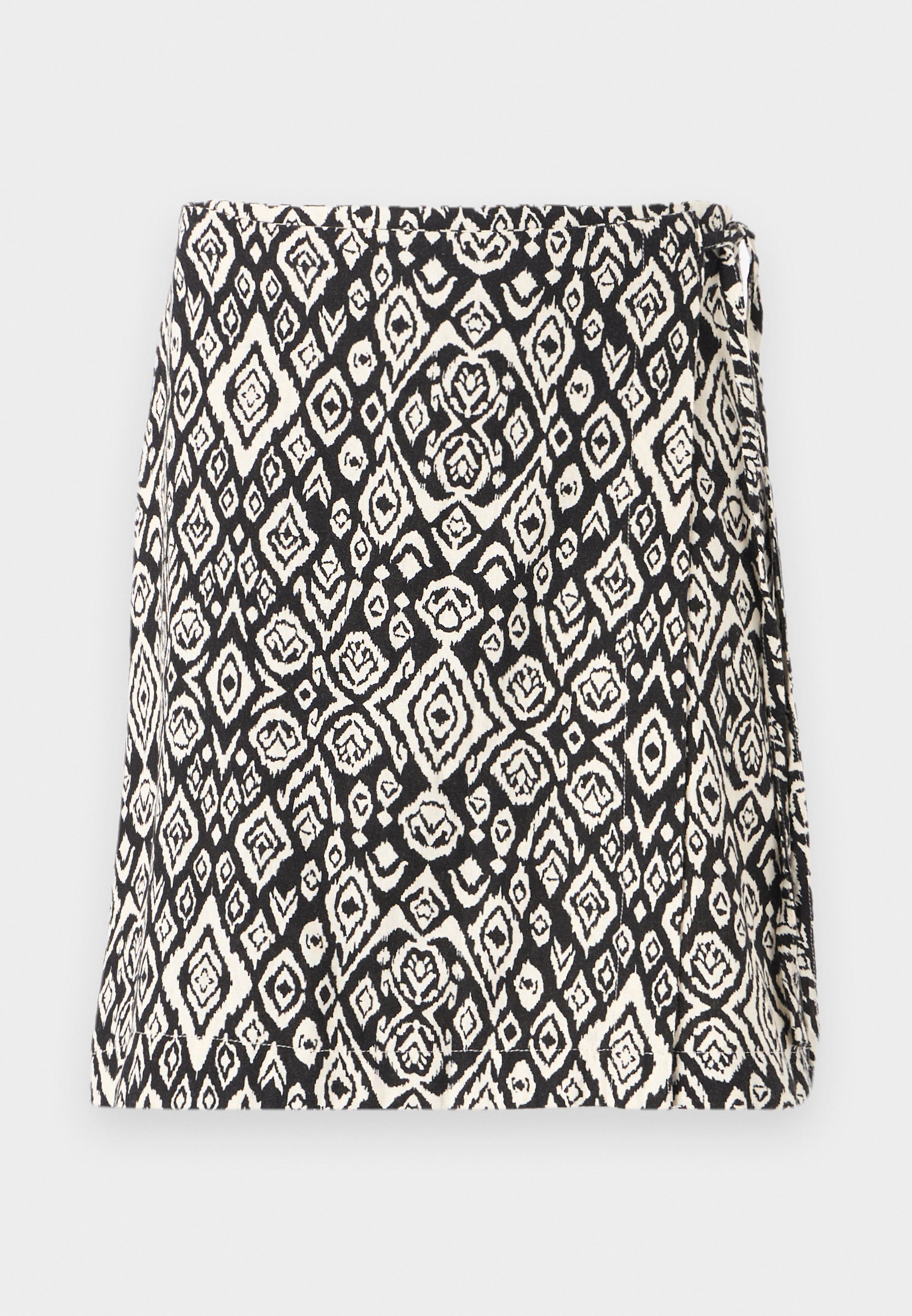 LINNO IC221B09C-Q11 Printed Mini Skirt with Bow Detail