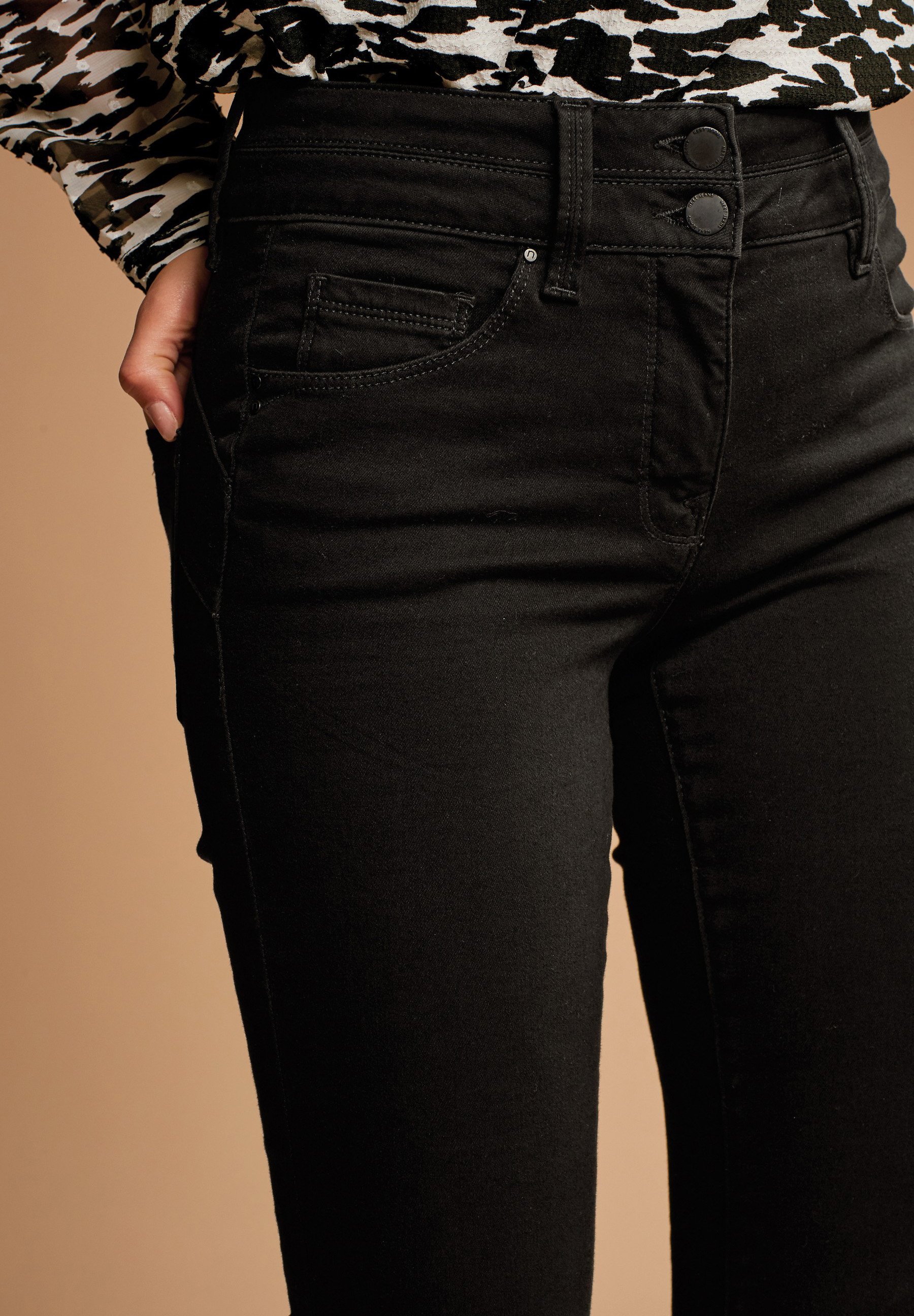 next black bootcut jeans