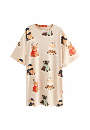 REGULAR FIT - MATCHING FAMILY CHRISTMAS COSY - Camisón - oatmeal hamish the highland cow