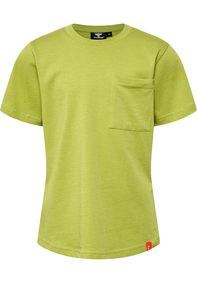 Hummel T-shirt basic olijfgroen