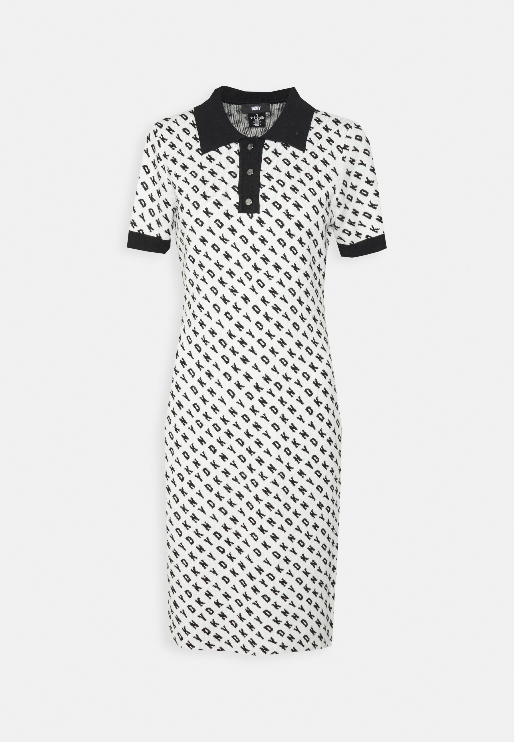 DKNY LOGO SHEATH - Jumper dress - ivory 