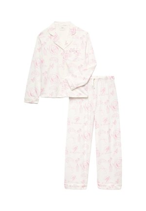 Marks & Spencer, COTTON MODAL BRUNCH CLUB PRINT PYJAMAS (6-16 YRS).. - Nattøj sæt - ecru