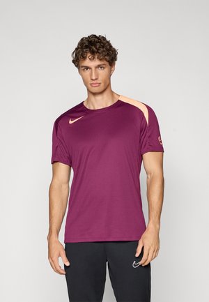 STRIKE TOP T90 - T-shirt desportiva - bordeaux/orange pulse