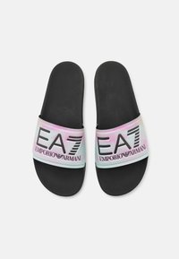 EA7 Emporio Armani UNISEX - Strandpapucsok és -szandálok - black/shadow graphic