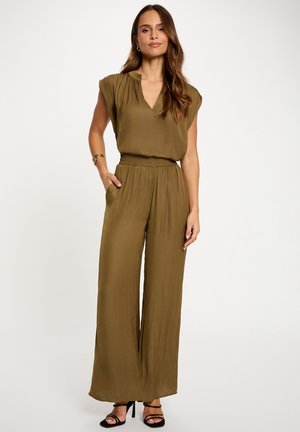 FLOWY WIDE-LEG - Kalhoty - vert kaki