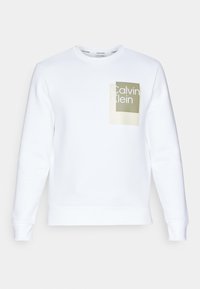 Calvin Klein OVERLAY BOX LOGO - Sweatshirt - bright white