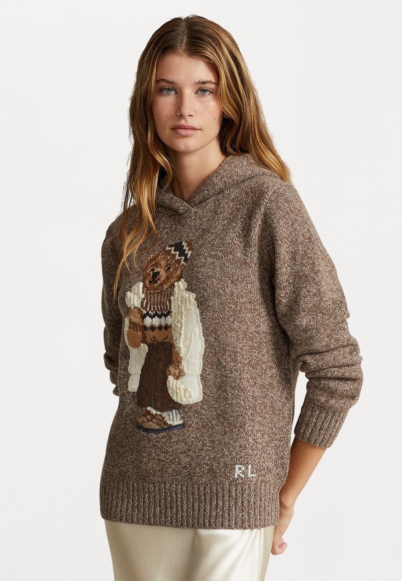 maglione lana marrone donna