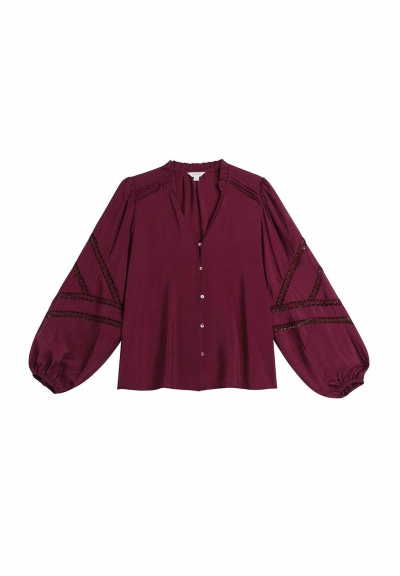 Dobber MARCELLA LONG SLEEVE - Overhemdblouse - wine red/rood - Zalando.nl