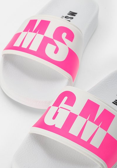 MSGM Mulas - white-neon pink
