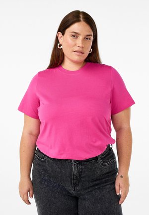 AUS MIT RUNDHALSAUSSCHNITT - Basic T-shirt - raspberry rose