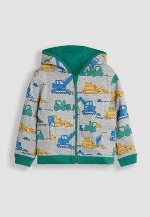 CONSTRUCTION APPLIQUE REVERSIBLE - REGULAR FIT - Športna jopa s kapuco na zadrgo - green