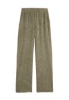 TEXTURED WITH ELASTIC WAISTBAND - Pantalon classique - khaki