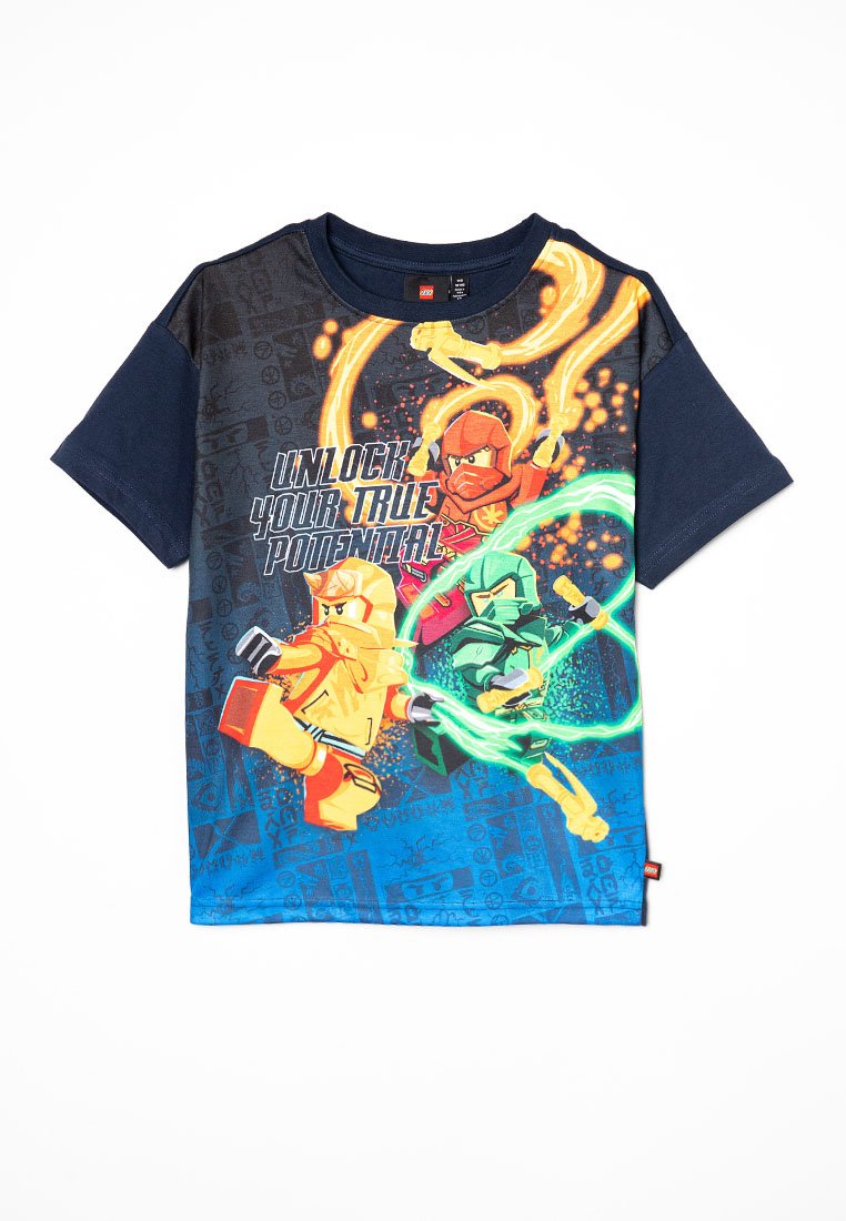 LEGO® kidswear T-shirt print donkerblauw