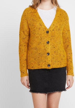 Strickjacke - mottled dark yellow
