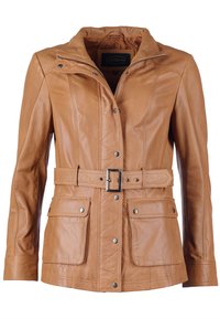 MIT VERDECKTEM REISSVERSCHLUSS - Trenchcoat - cognac