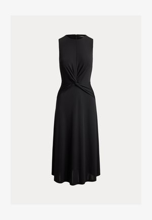 Lauren Ralph Lauren, TWIST-FRONT JERSEY SLEEVELESS DRESS - Vestido ligero - black