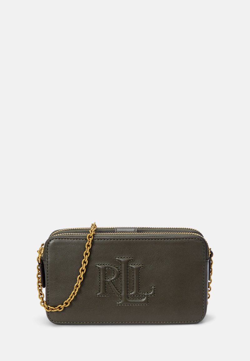 Lauren Ralph Lauren LEATHER MEDIUM WITLEY CROSSBODY WALLET - Τσάντα χιαστί - dark olive