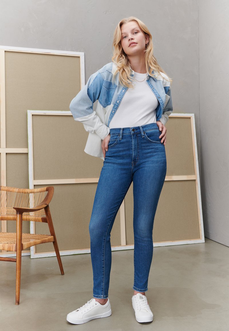 Levi's® RETRO HIGH SKINNY Jeans Skinny Fit run the world/blu denim