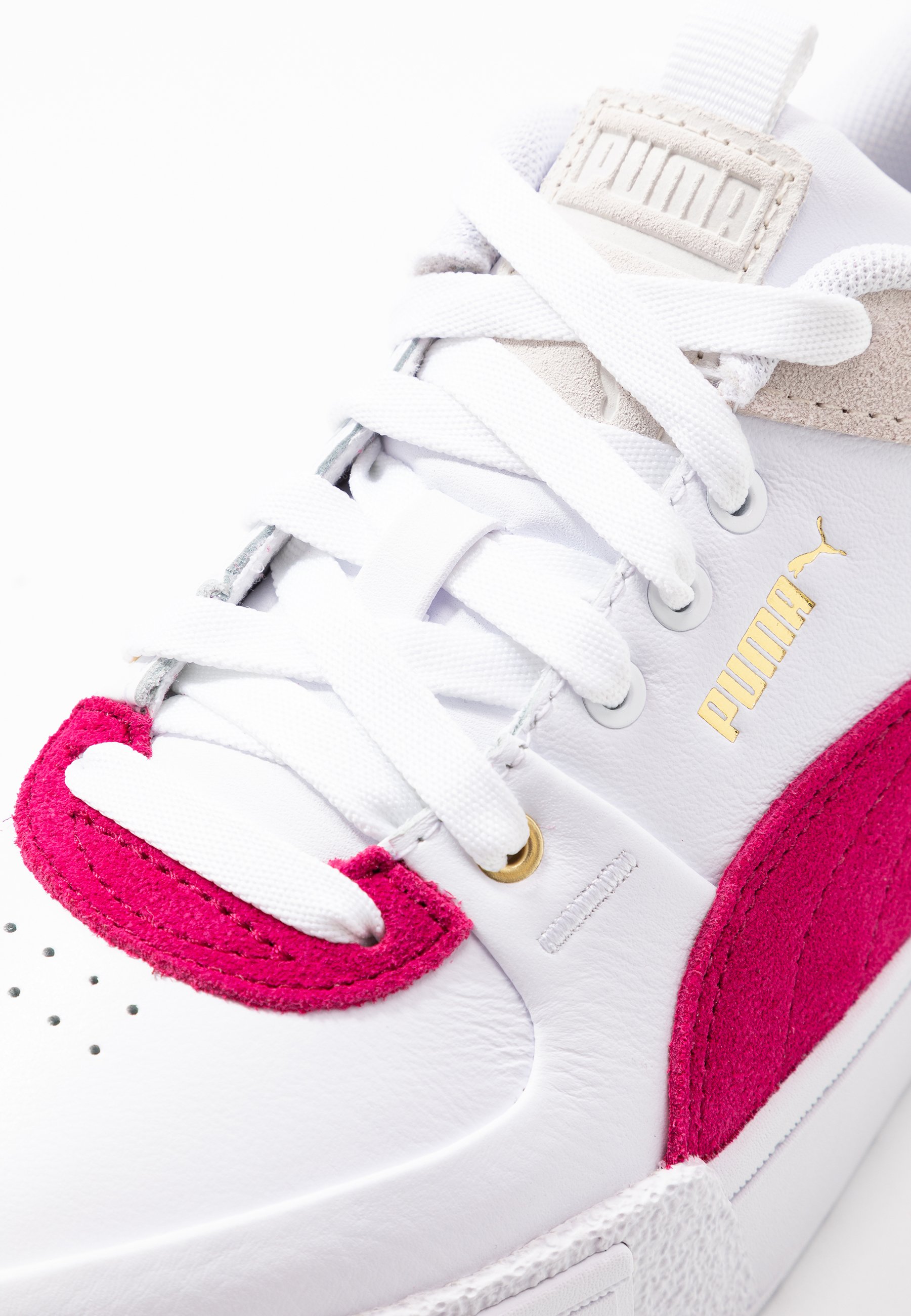 Puma CALI SPORT HERITAGE - Sneakers laag - white/cerise/wit - Zalando.nl
