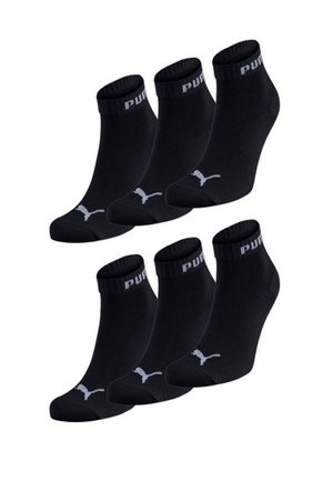 Puma QUARTER PLAIN 6 PACK - Socken - black
