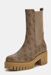 Guess WARIN 4G-LOGO - Stivaletti con plateau - mehrfarbig beige