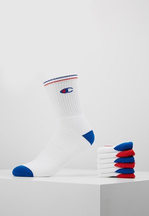 6 PACK CREW PERFORMANCE - Socks - white/blue/red