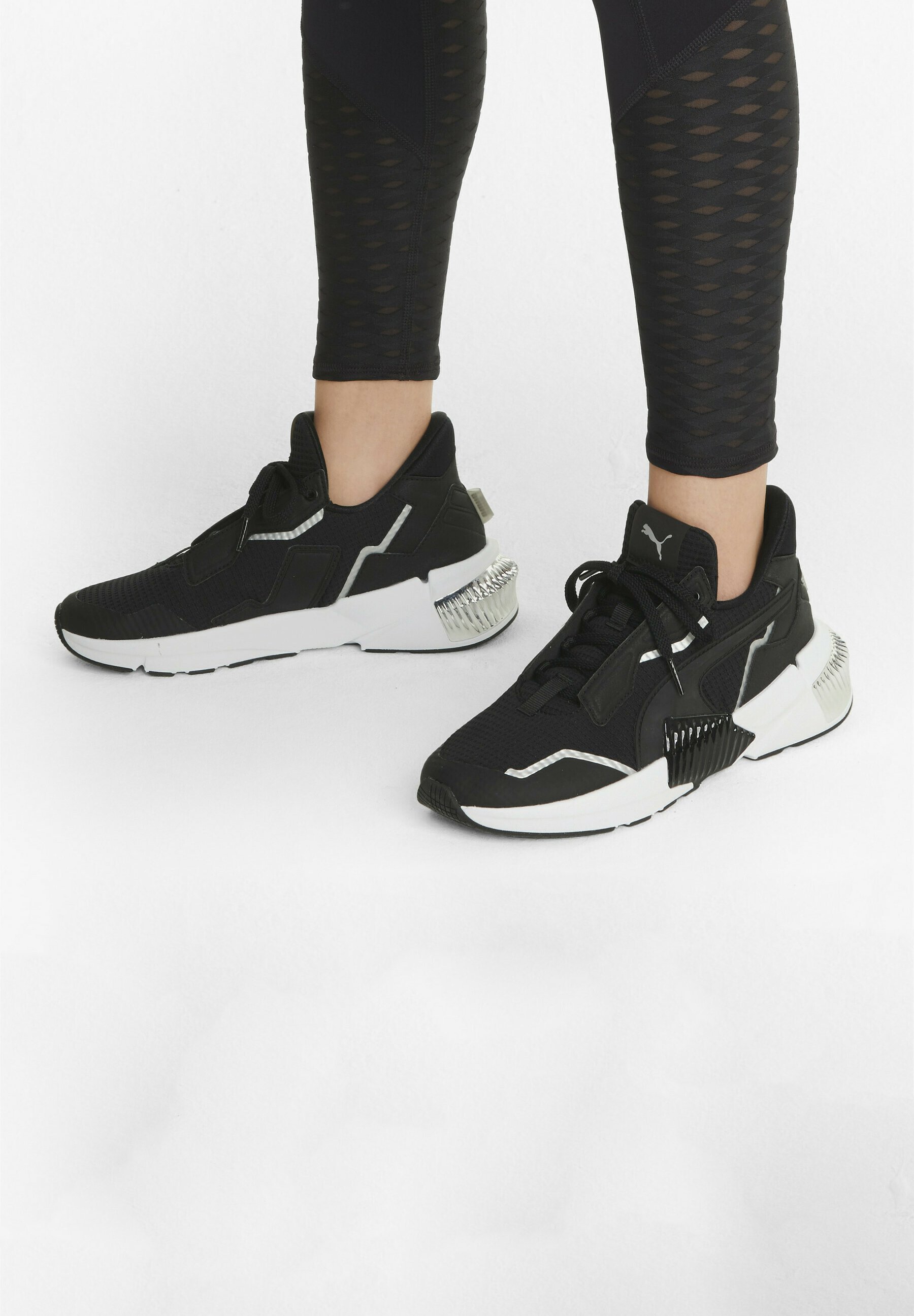 Puma Sneakers laag - black- silver/zwart - Zalando.nl