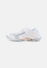 Mizuno - WAVE LIGHTNING Z8 - Čevlji za odbojko - white/halogenblue/peachparfait Miniaturna slika 1