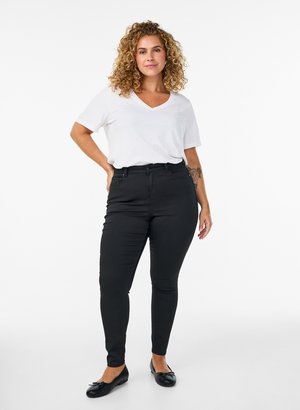 Zizzi, AMY HIGH-WAIST - Jeans Skinny Fit - black