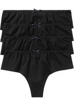 bonprix 4 PACK - String - black/noir - ZALANDO.FR