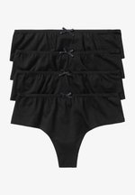 bonprix 4 PACK - String - black/noir - ZALANDO.FR