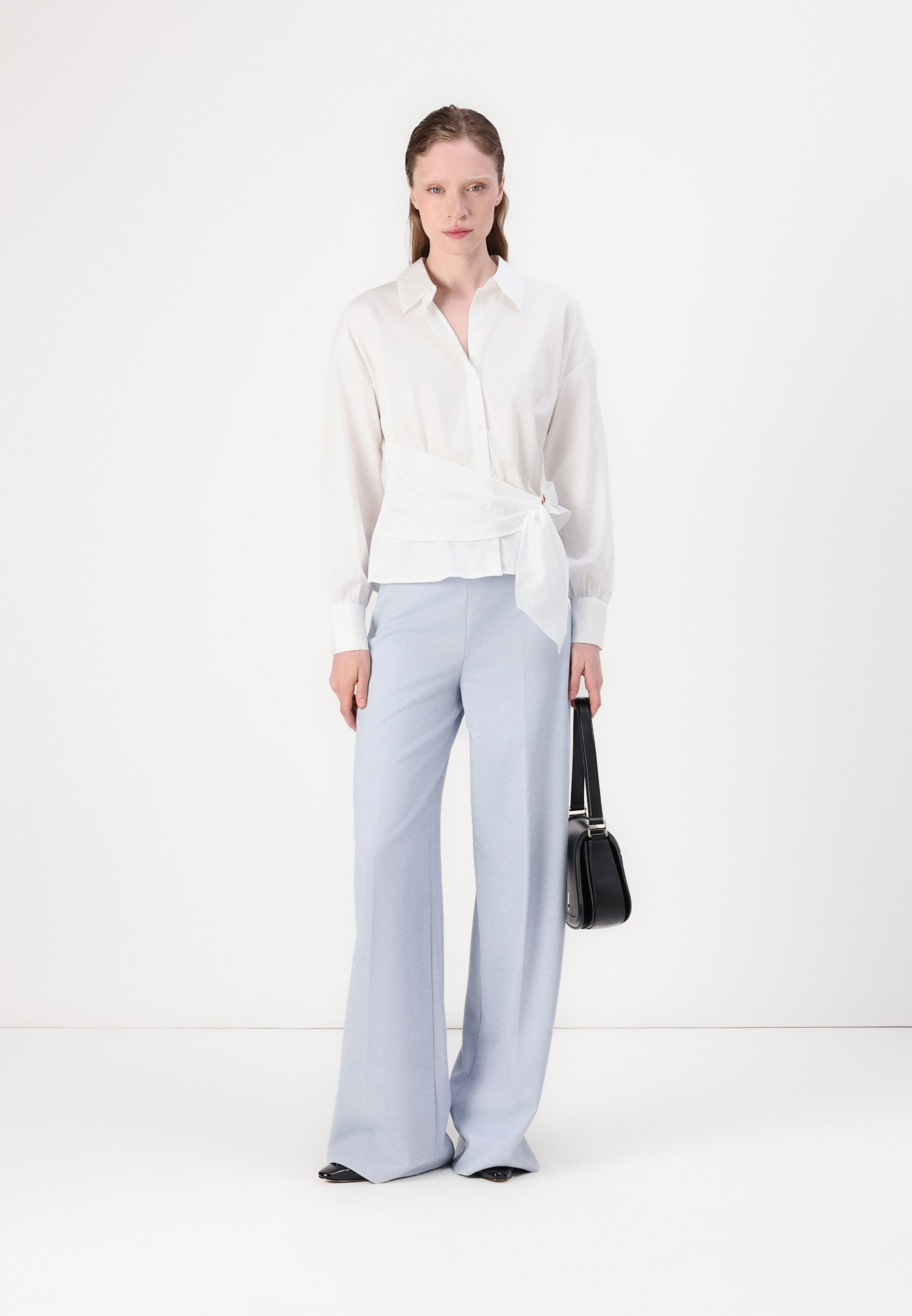 売れ筋商品|||ゲス シャツ レディース トップス MIMI WRAP - Button-down blouse - pure white bc3abccd6eb147b2899c1b7bb08d94
