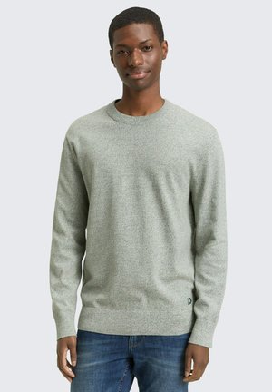 BASIC CREWNECK  - Trui - olive white mouline