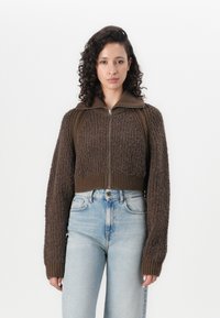 Replay CROPPED ZIP - Adīta jaka - wood