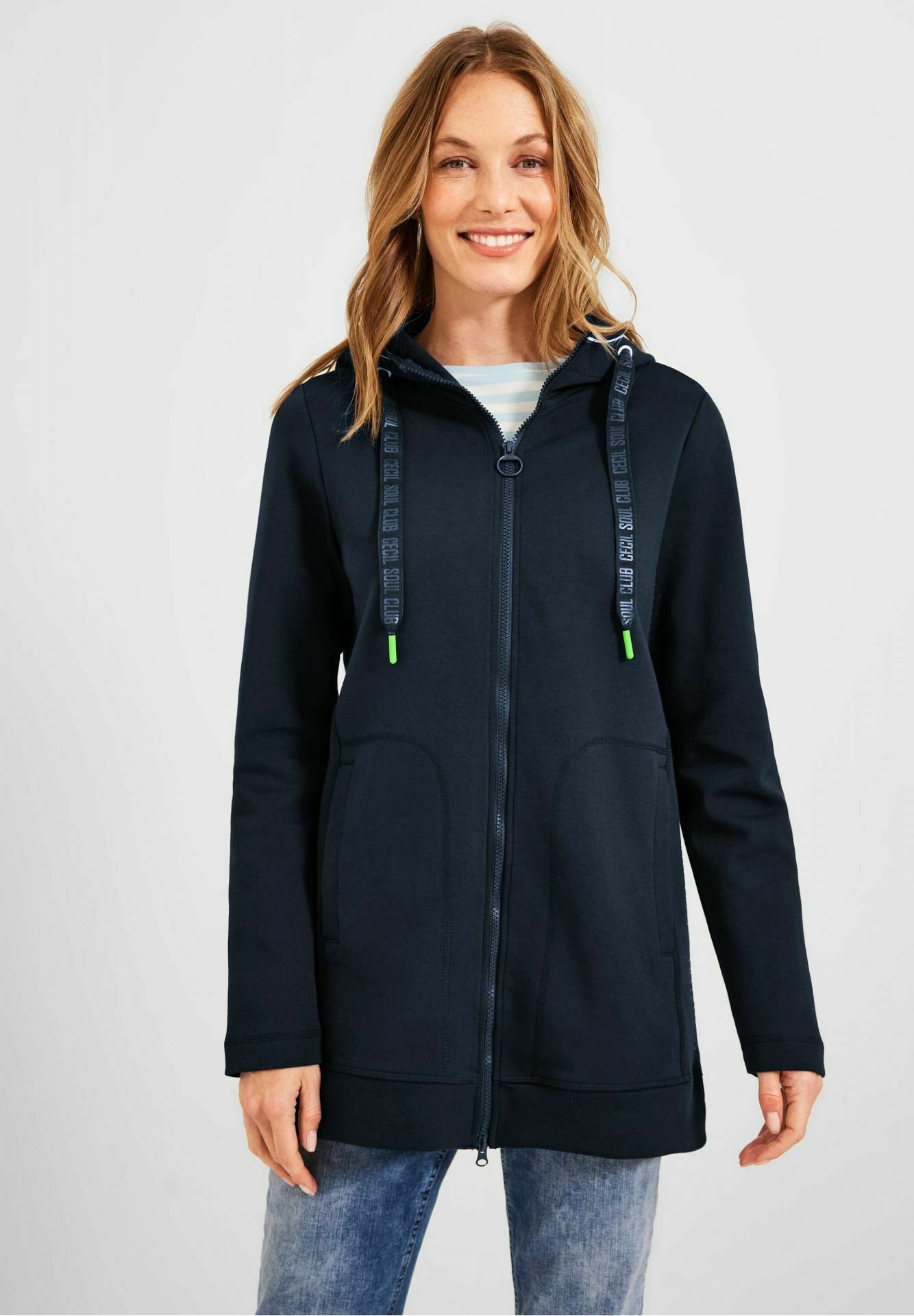 Cecil B253819 Veste de survêtement, Vert Kaki, M Femmes