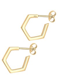Elli CREOLE HEXAGON GEO MINIMAL - Orecchini - gold-coloured