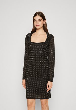 Guess LS RHINESTONES EMILI - Cocktailkjole - black cave