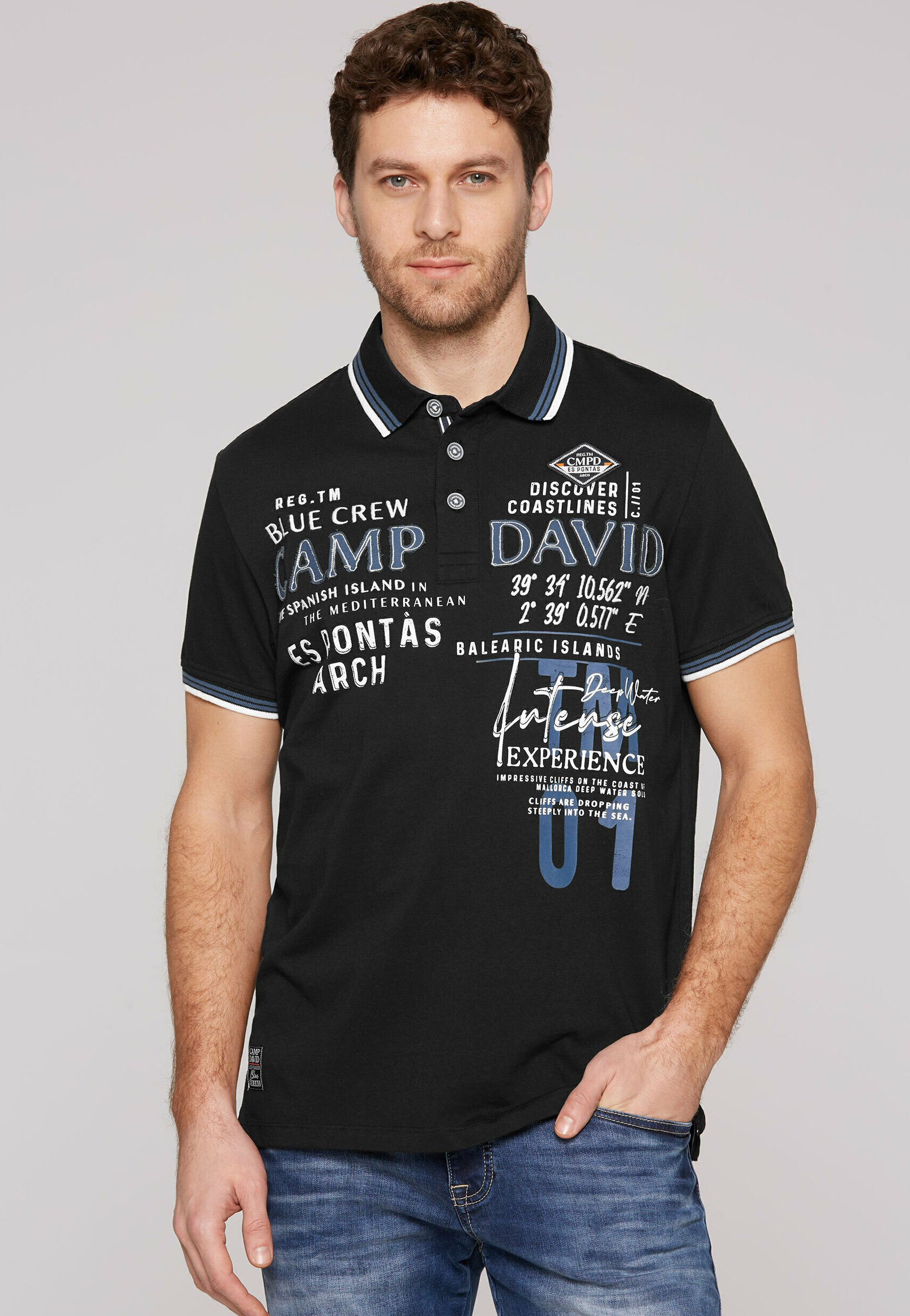Camp David Poloshirt - black/schwarz - Zalando